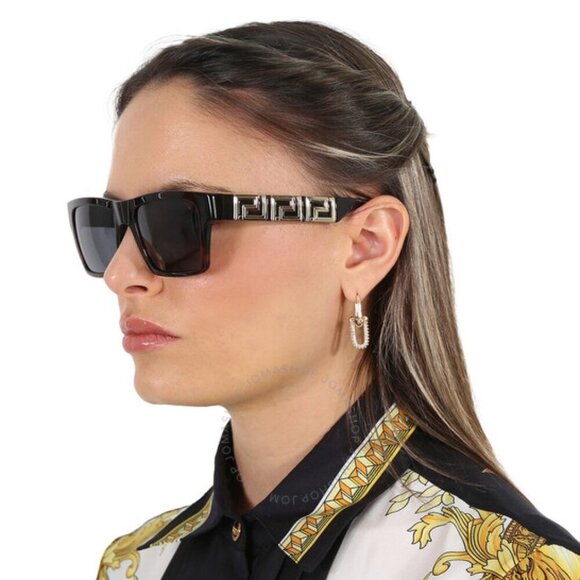 Versace Brown Rectangular Sunglasses - Picture 2 of 2